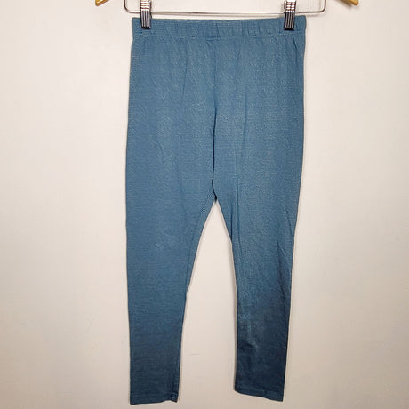 MAWA1 - Carters teal and gold striped cotton leggings. Size 12