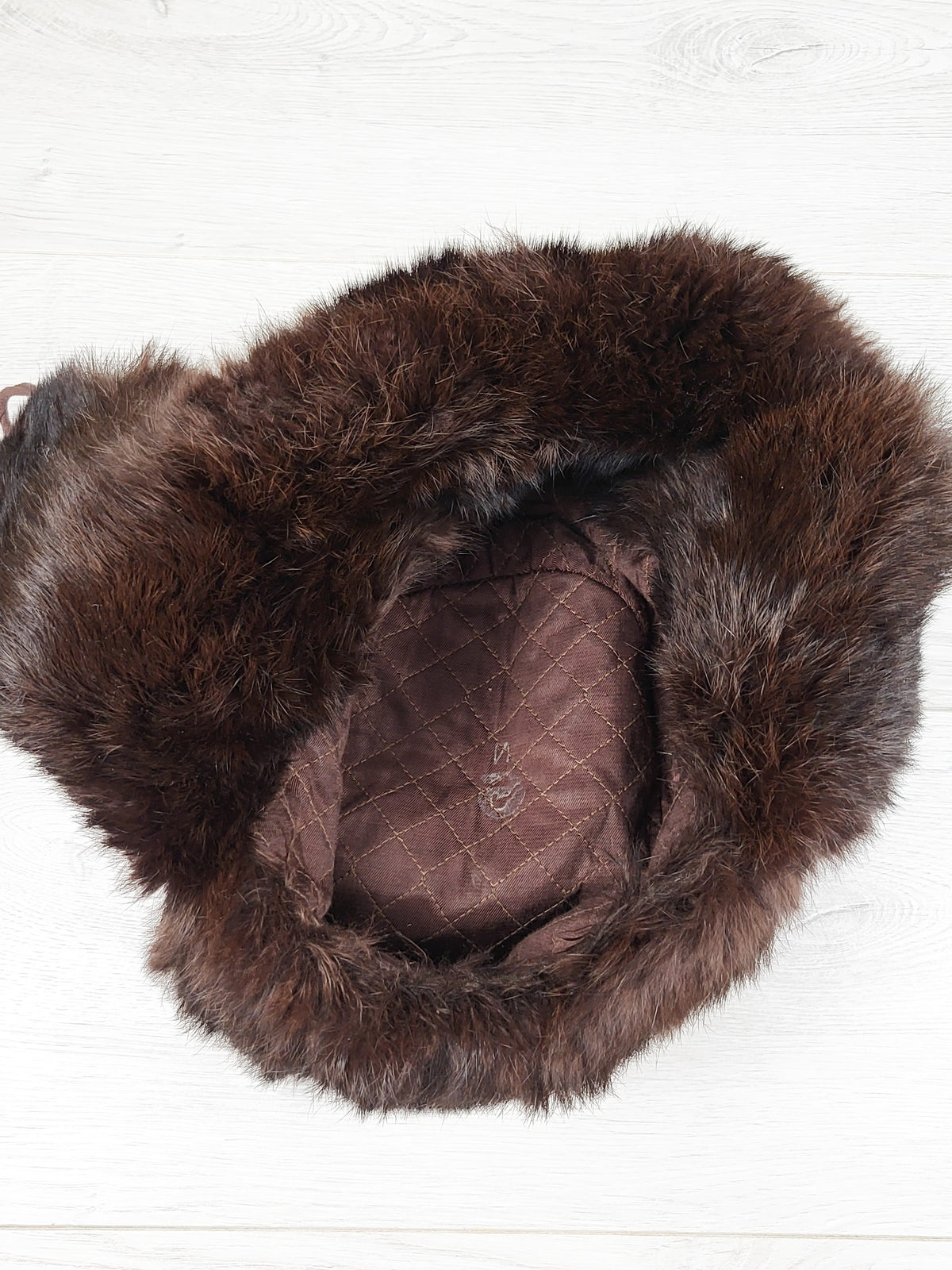 Vintage Genuine Mink Fur Ushanka (Trapper/Aviator) Hat. Ages 6+ (approx)