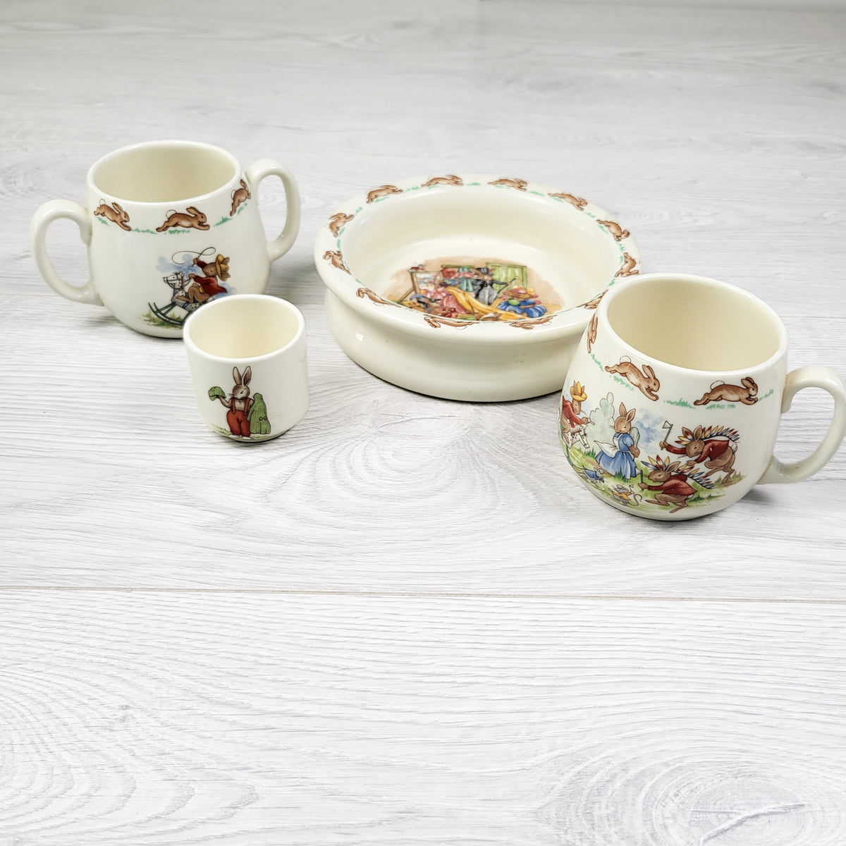Royal Doulton "Bunnykins" Nurseryware Fine Bone China (4pc Mixed Lot) - NO SHIPPING