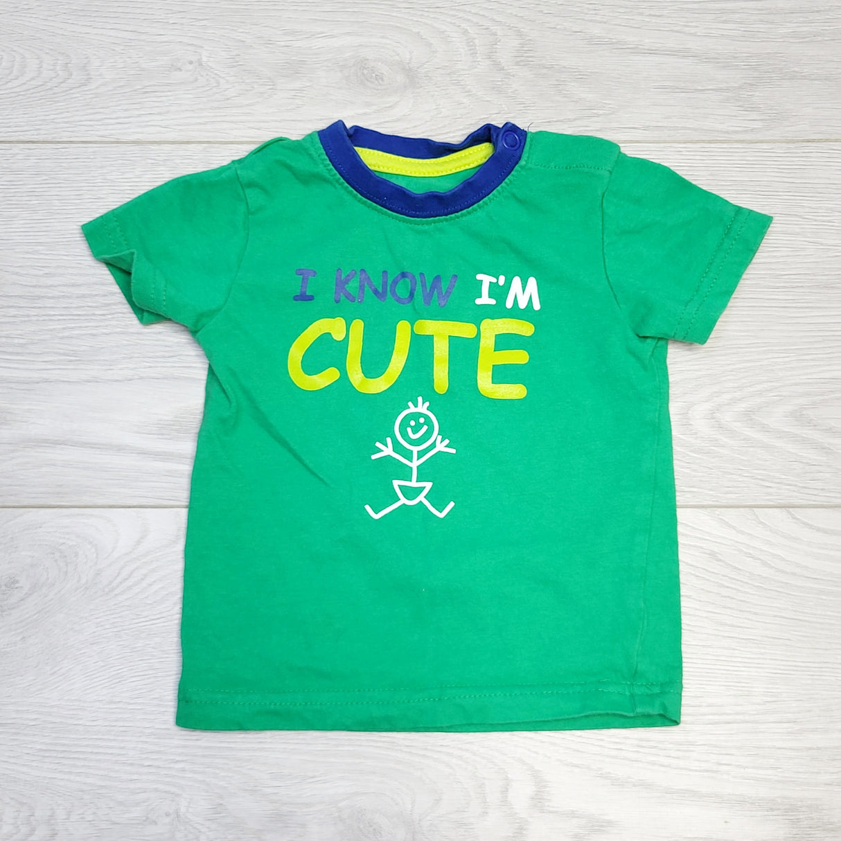 CHOL2 - George green "I Know I'm Cute" t-shirt, size 3-6 months