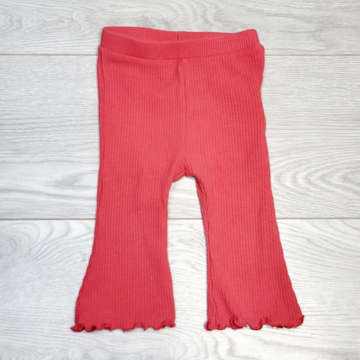 COWN1 - Old Navy pink ribbed flare leggings. Size 3-6 months