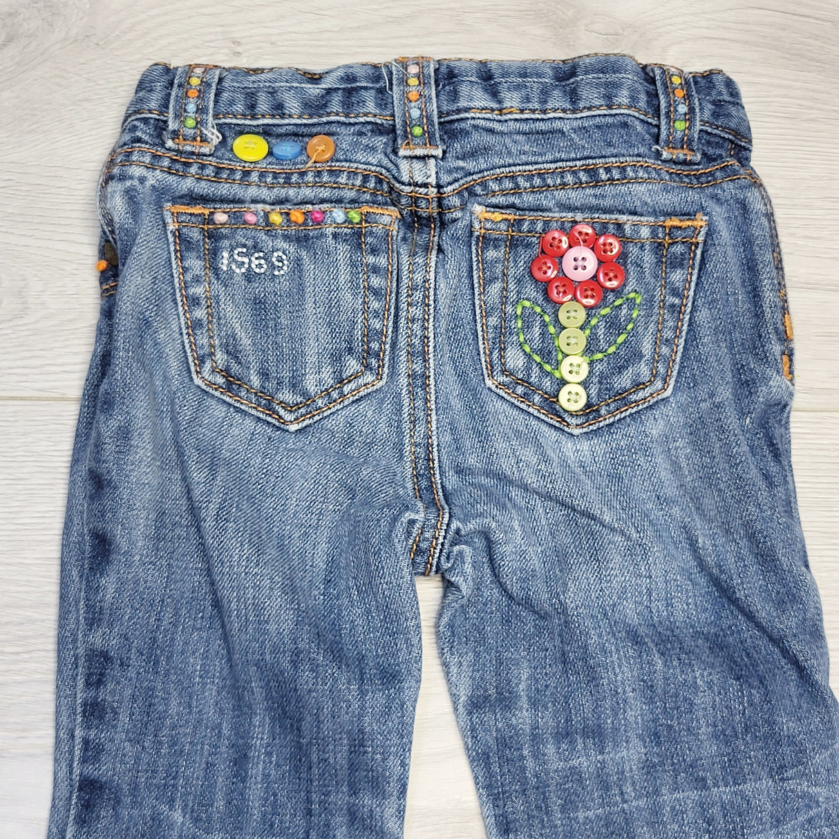 GDM1 - Gap distressed jeans with embellishments, size 18-24 months