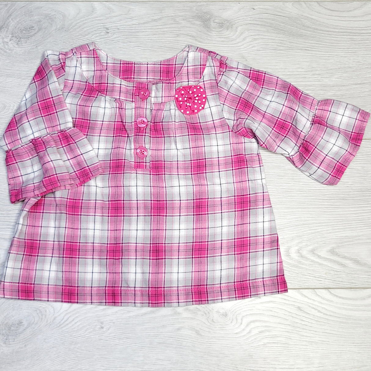 GDM1 - Carters pink plaid top, size 24 months