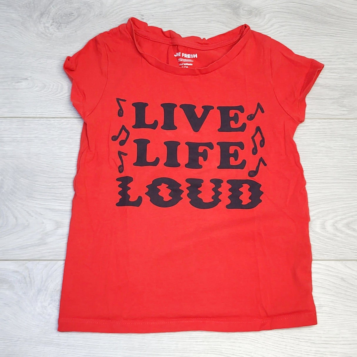 ANHA1 - Joe red "Live Life Loud" t-shirt, size 6