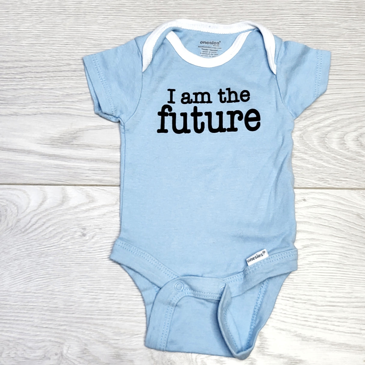 SPLT2 - Onesies brand blue "I am the Future" onesie, newborn size