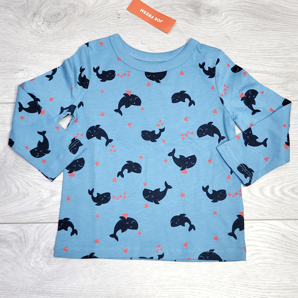 MSNDS1- NEW - Joe blue long sleeved top with whales. Size 12-18 months