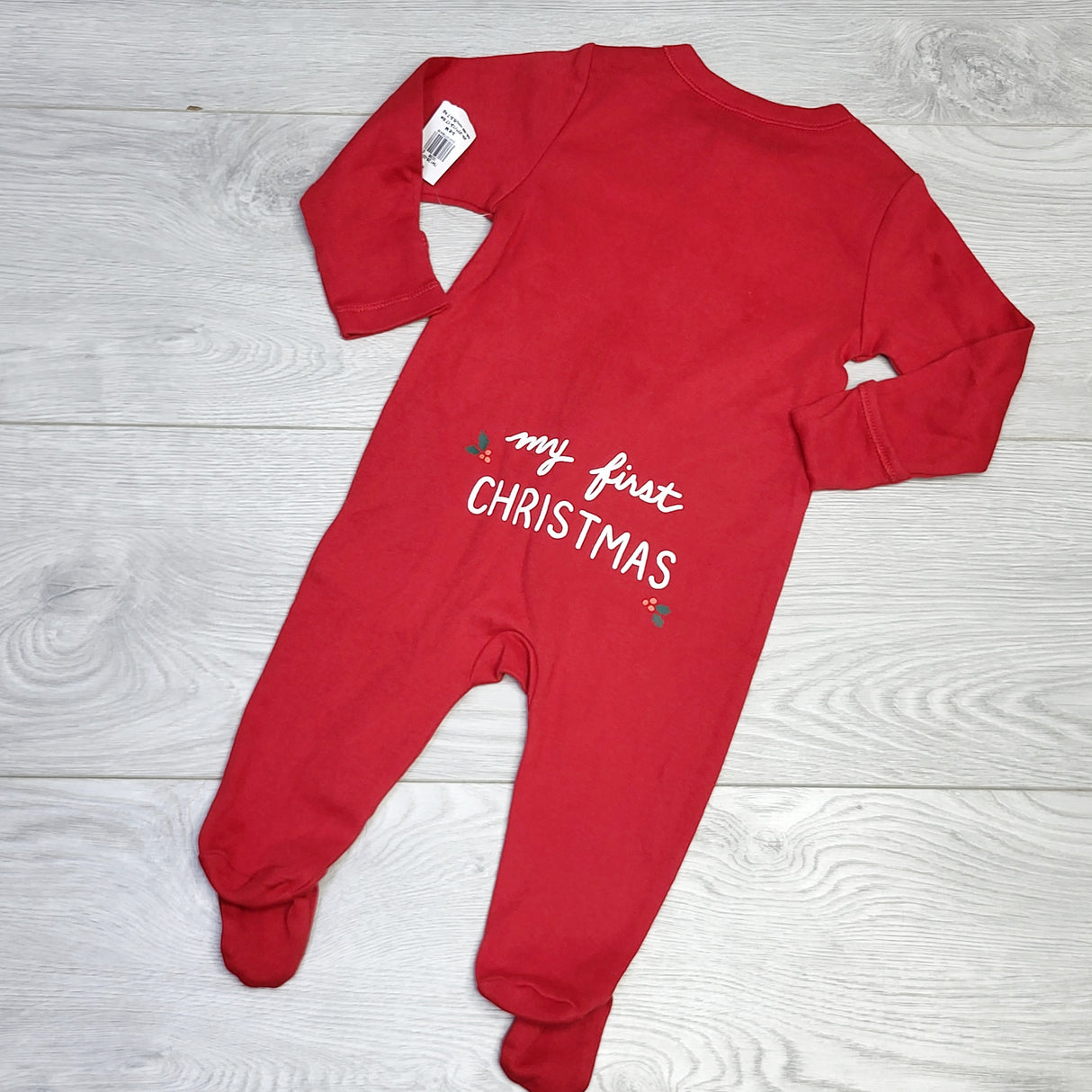MSNDS1 - NEW - Old Navy red cotton "My First Christmas" sleeper. Size 3-6 months