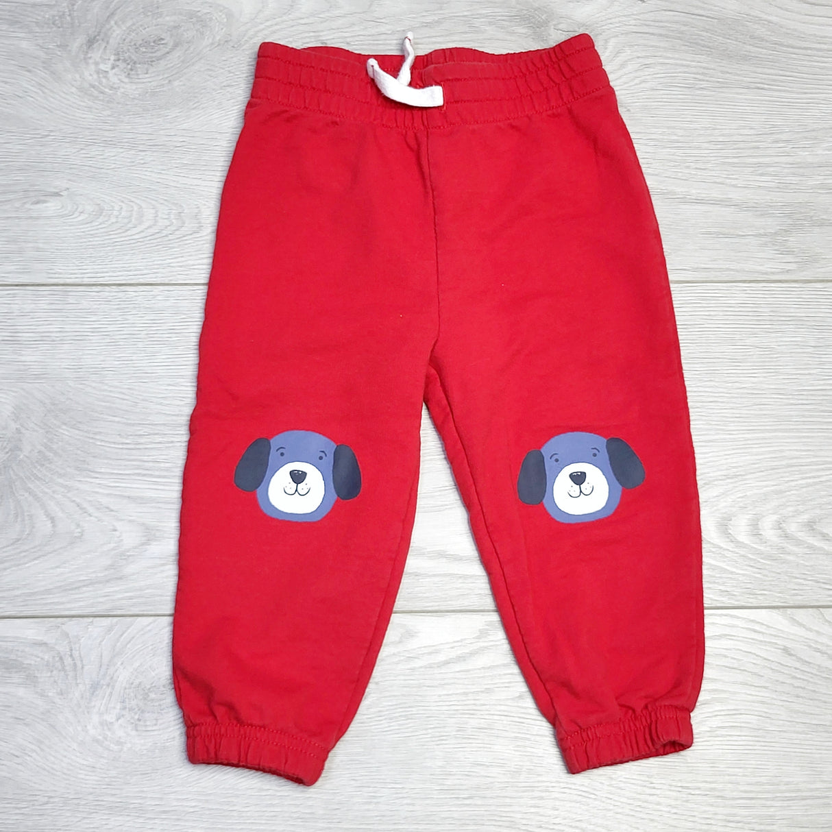 RZA2 - Joe red cotton pants with puppies. Size 12-18 months