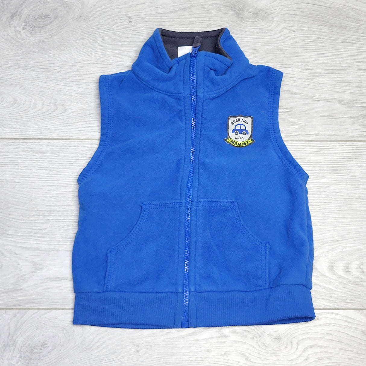 RZA2 - Carters blue fleece vest. Size 18 months