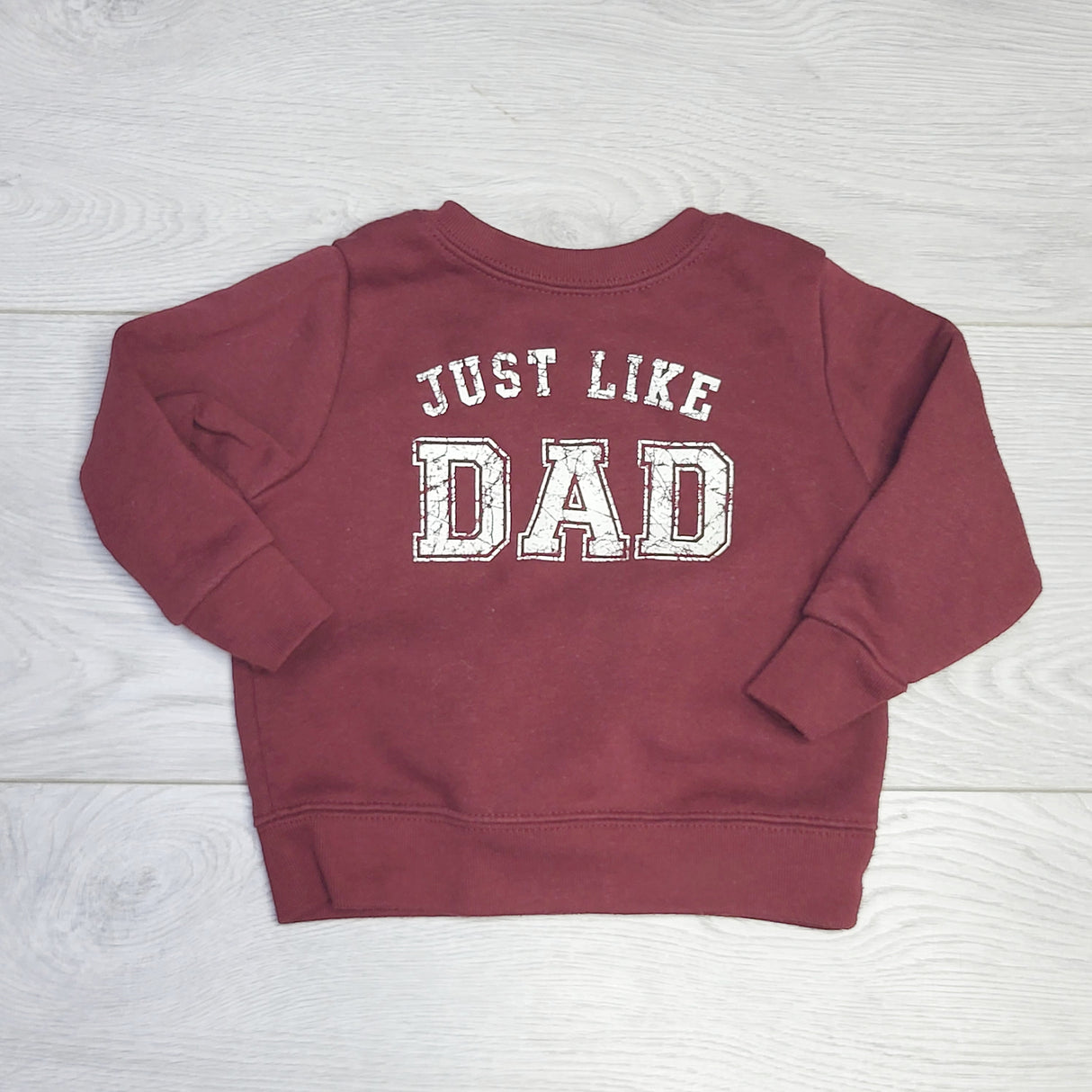 CRTH1 - Garanimals burgundy "Just Like Dad" sweatshirt. Size 6-9 months