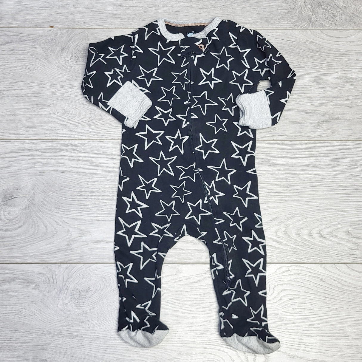 CRTH1 - Cloud Island black cotton sleeper with stars. Size 3-6 months