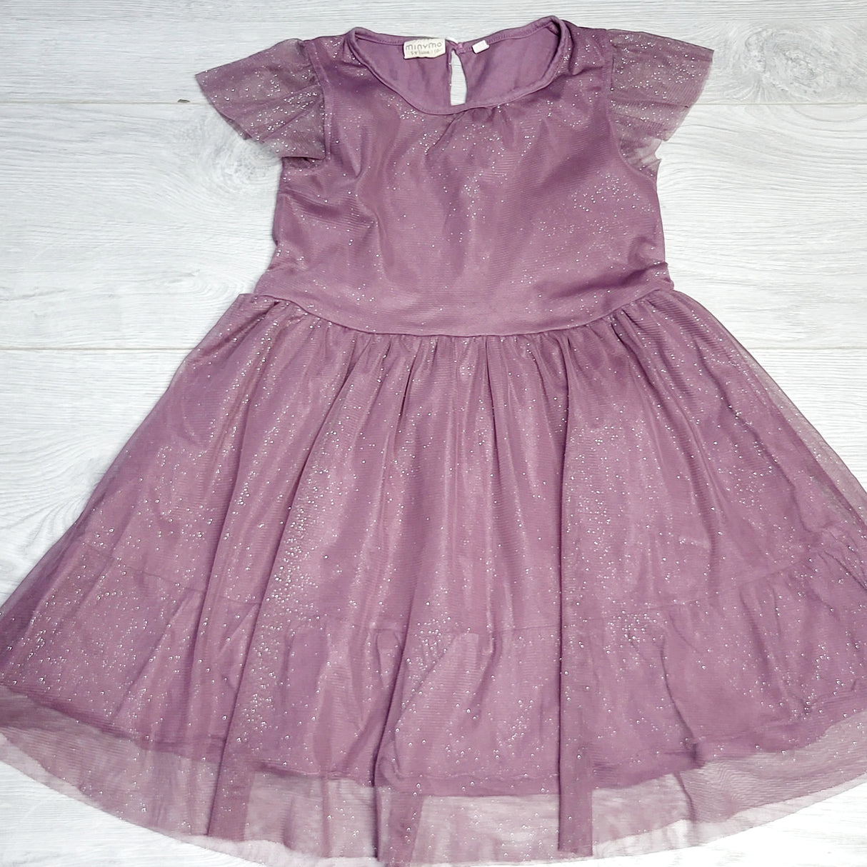 HWIL1 - Minymo purple "Grape Shake" dress. Size 5T