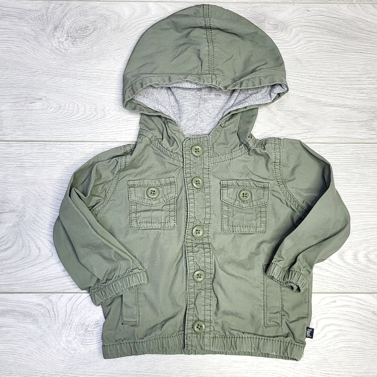 KJHN1 - Baby B'gosh olive green utility jacket. Size 9 months