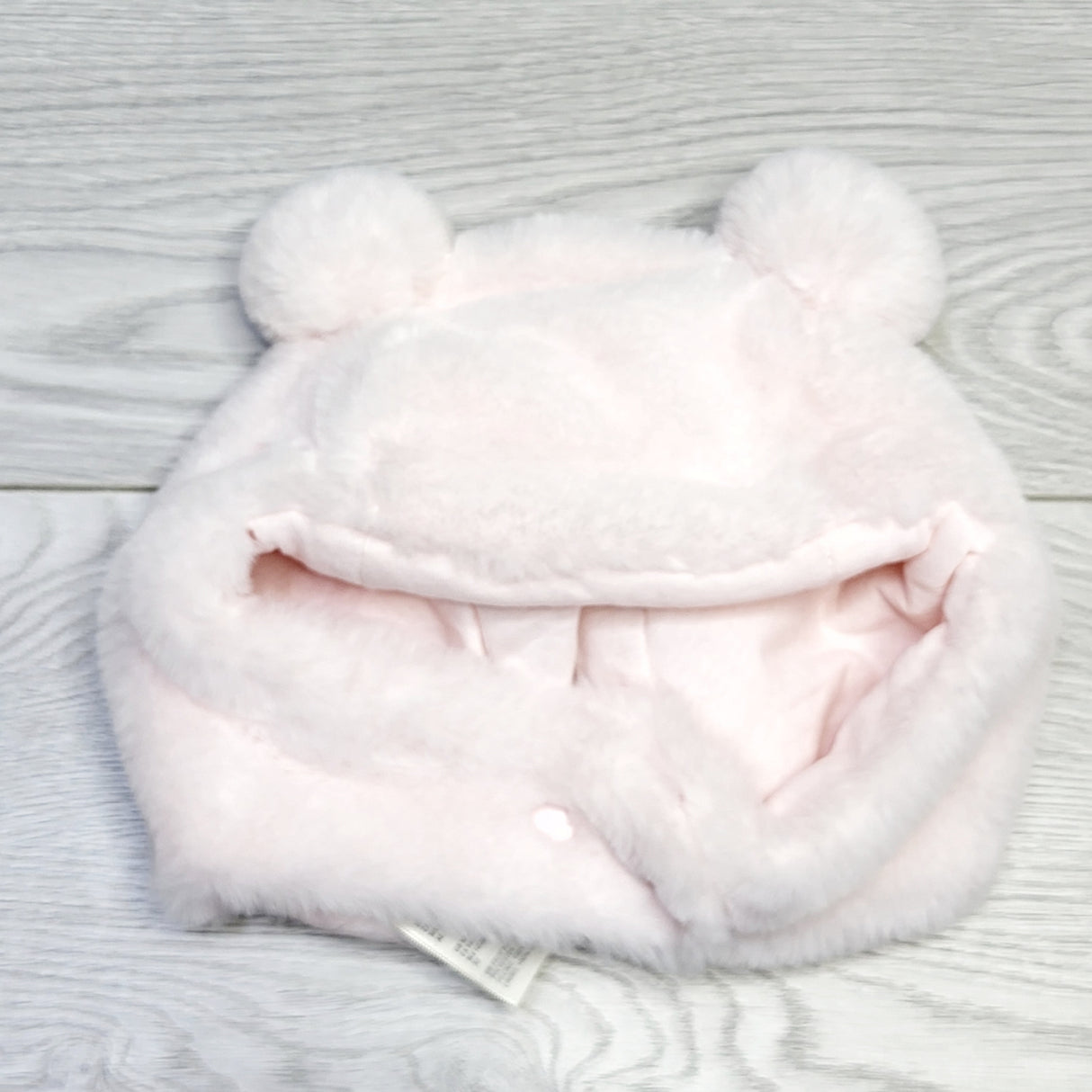 KJHN2 - First Impression pink faux fur hat. Size 6-12 months