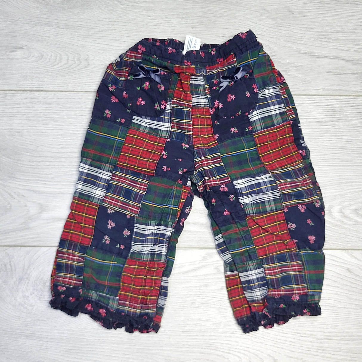 HRMP11 - Gap patchwork pants. Size 6-12 months