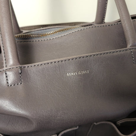 AKUR1 - Matt and Nat grey vegan leather diaper bag