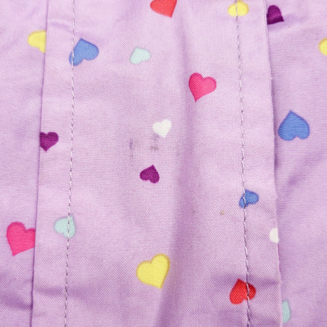 TSTB1 - Oshkosh purple fleece lined rain coat with hearts. Size 2T