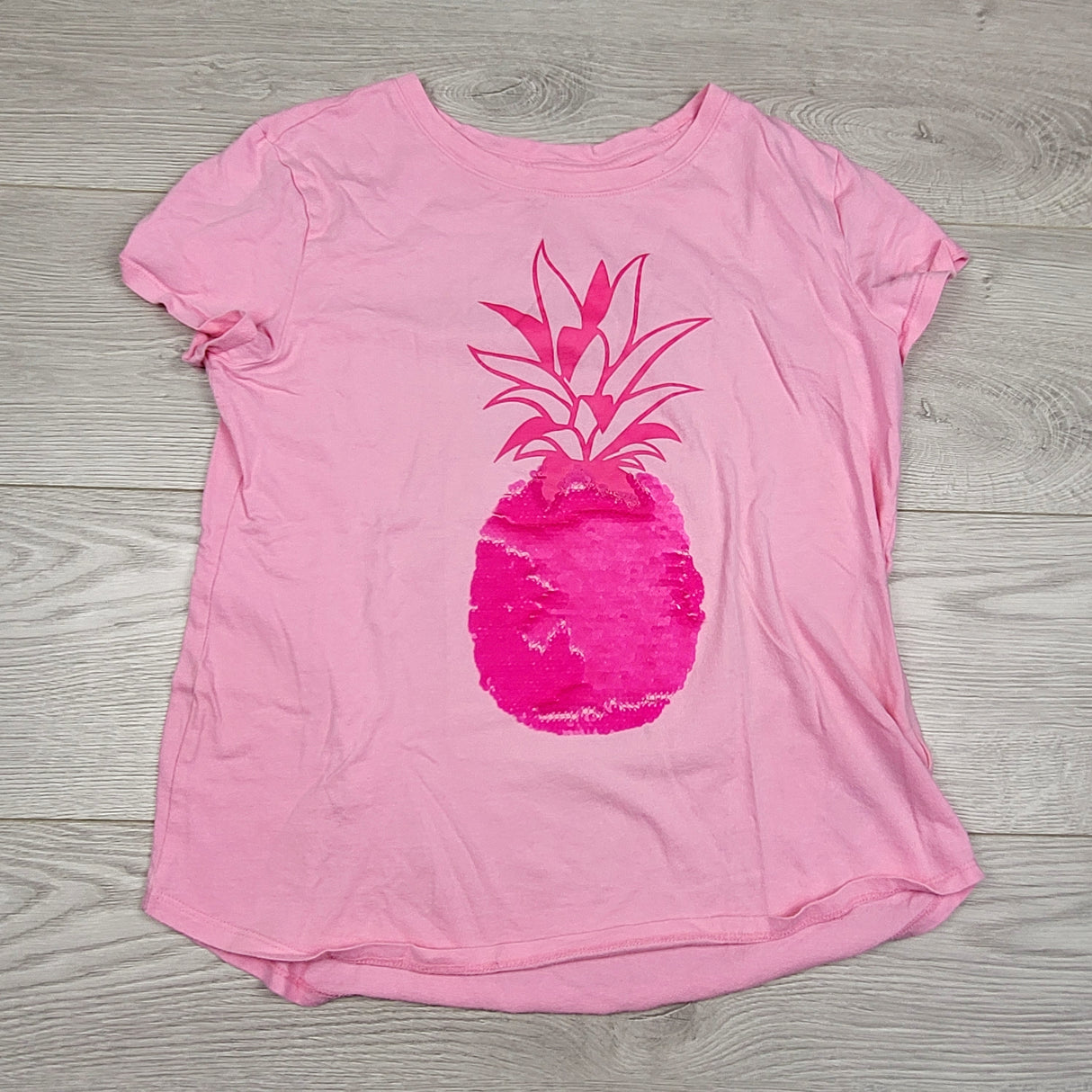 KBTN3 - Gap pink t-shirt with sequin pineapple. Size XXL