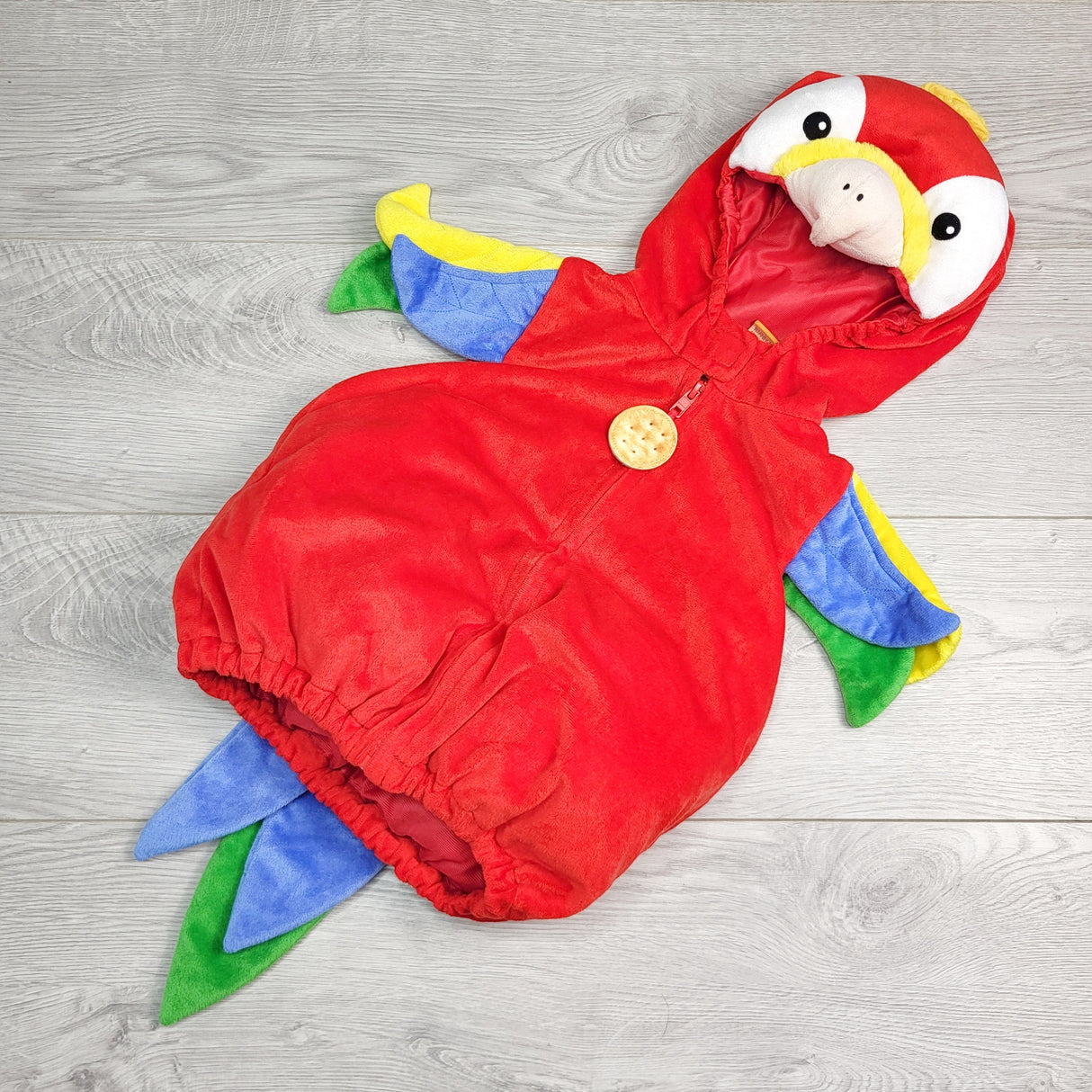 GDM1 - Candy Corn Lane plush parrot costume. Size 12 months