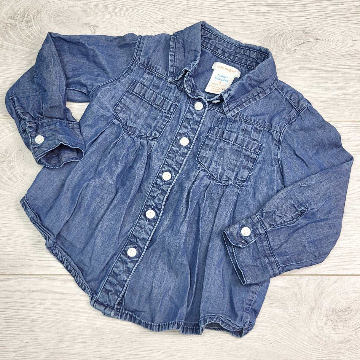 GDM1 - Joe denim look button down top. Size 2T