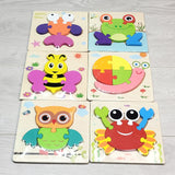 GBAR2 - NEW - 6-pack of wooden jigsaw puzzles