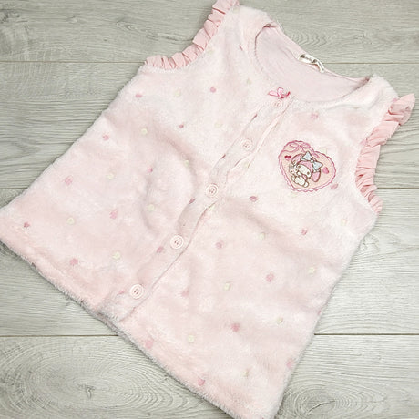 LBYL2 - Sanrio pink minky polka dot vest. Size 5T