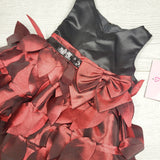 LBYL2 - NEW - Nannette black and red flutter style special occasion dress. Size 2T