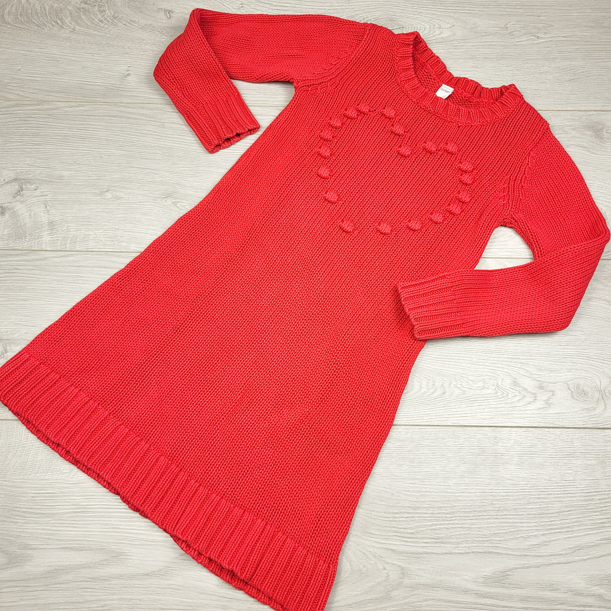 LBYL3 - Old Navy red sweater dress with heart. Size 5T