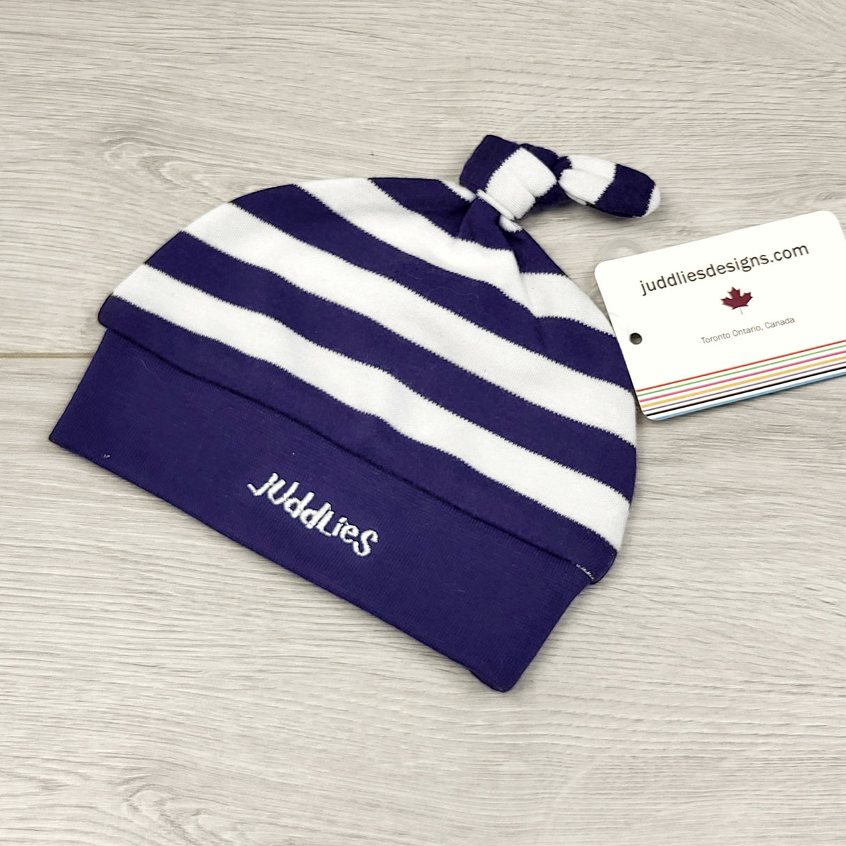 KWTT1 - NEW - Juddlies striped baby hat. 0-4 months