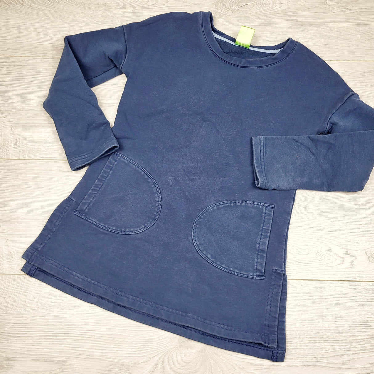 DMLS2 - Peekaboo Beans blue dress. Size 5T