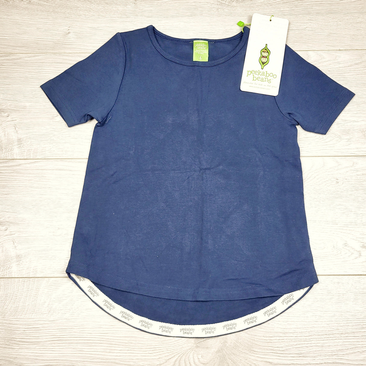 DMLS2 - NEW - Peekaboo Beans blue "Better Together" t-shirt. Size 6