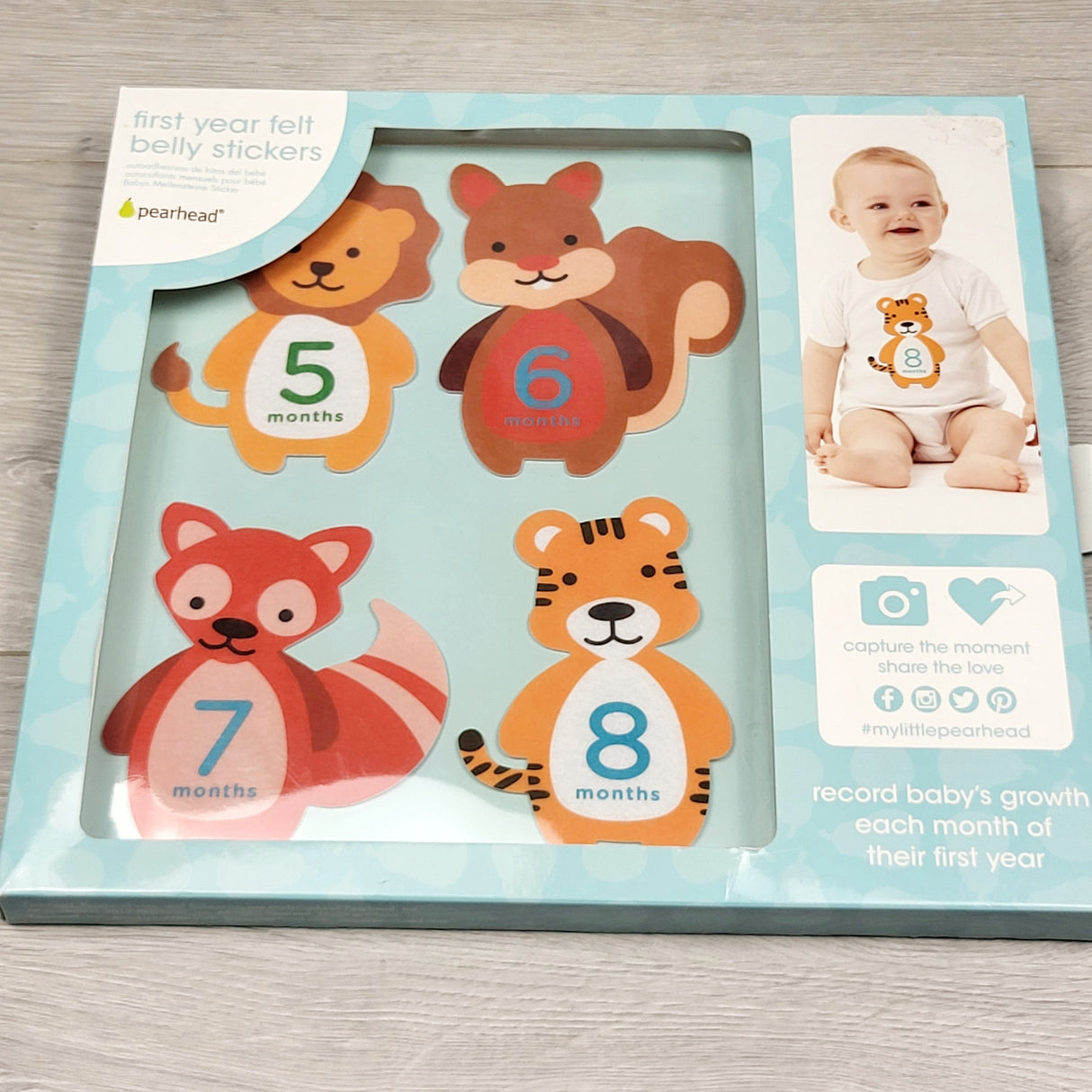 TAND2 - NEW - Pearhead First Year Felt Belly Stickers