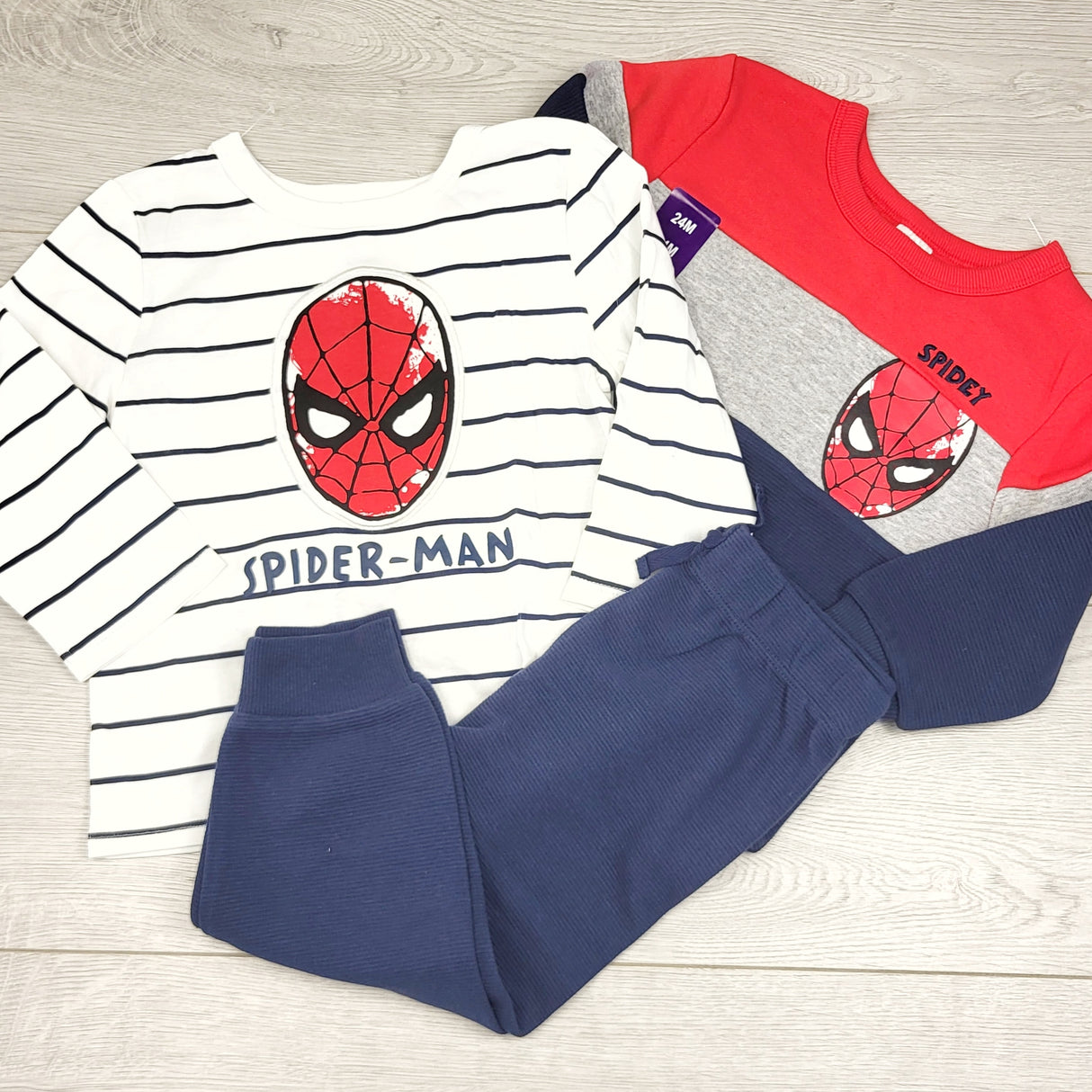 MIRE1 - NEW - Marvel 3pc Spider-man set. Size 24 months