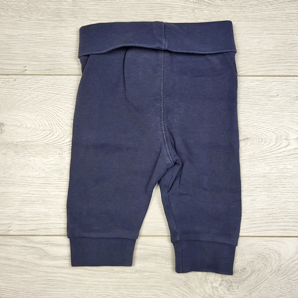 KWTT22 - H and M navy cotton foldover pants. Size 1-2 months