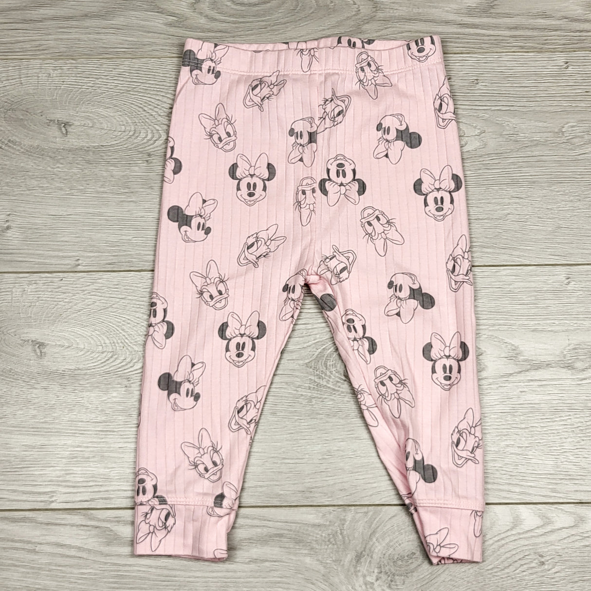 MBLK1 - Disney Baby pink ribbed Minnie Mouse leggings. Size 18 months