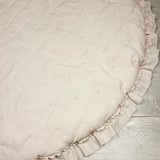 MBLK11 - Pale pink round quilted play mat.  Local pick up or delivery only