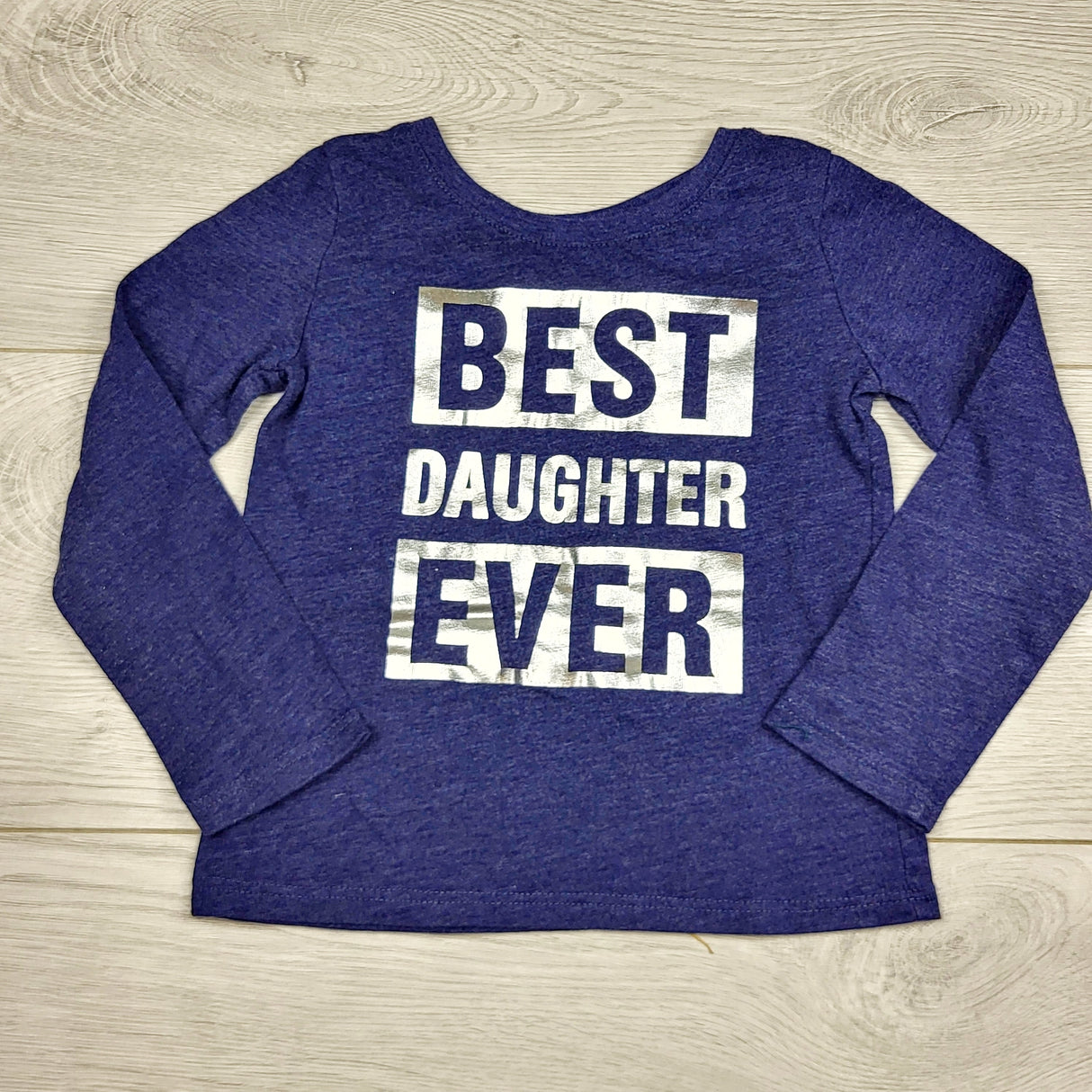 JFLM2 - Children's Place navy "Best Daughter Ever" long sleeved top. Size 2T