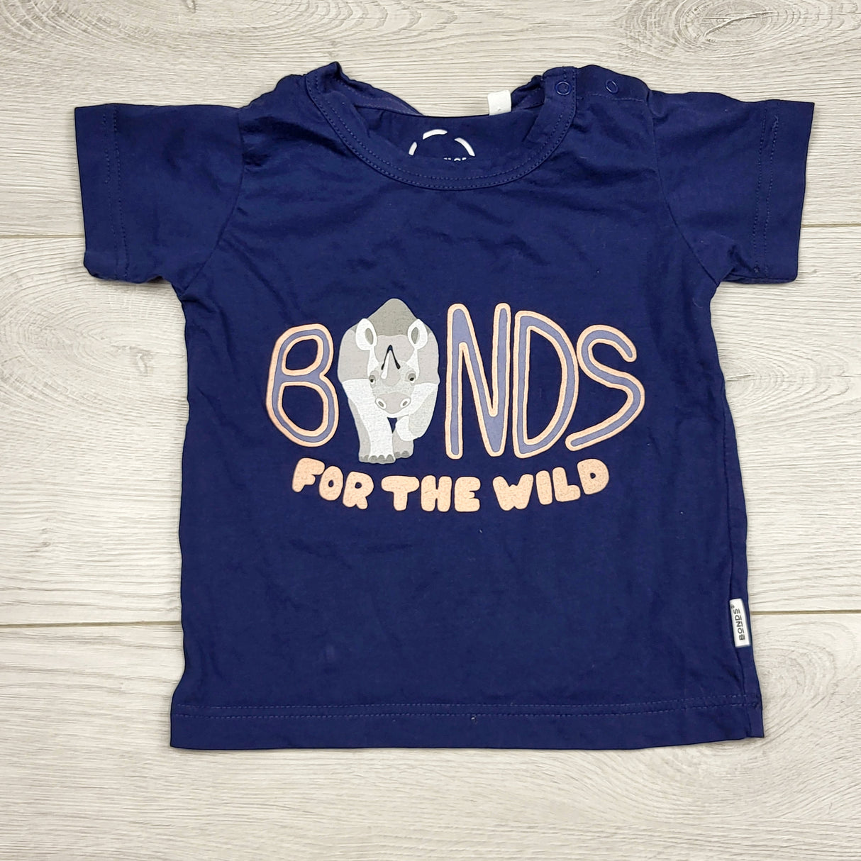 JFLM2 - Bonds navy t-shirt. Size 6-12 months