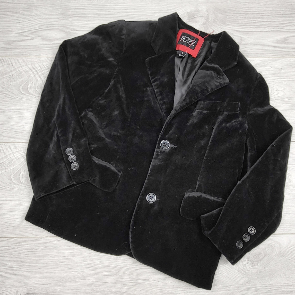 SPLT2 - Children's Place black velvet blazer. Size 6