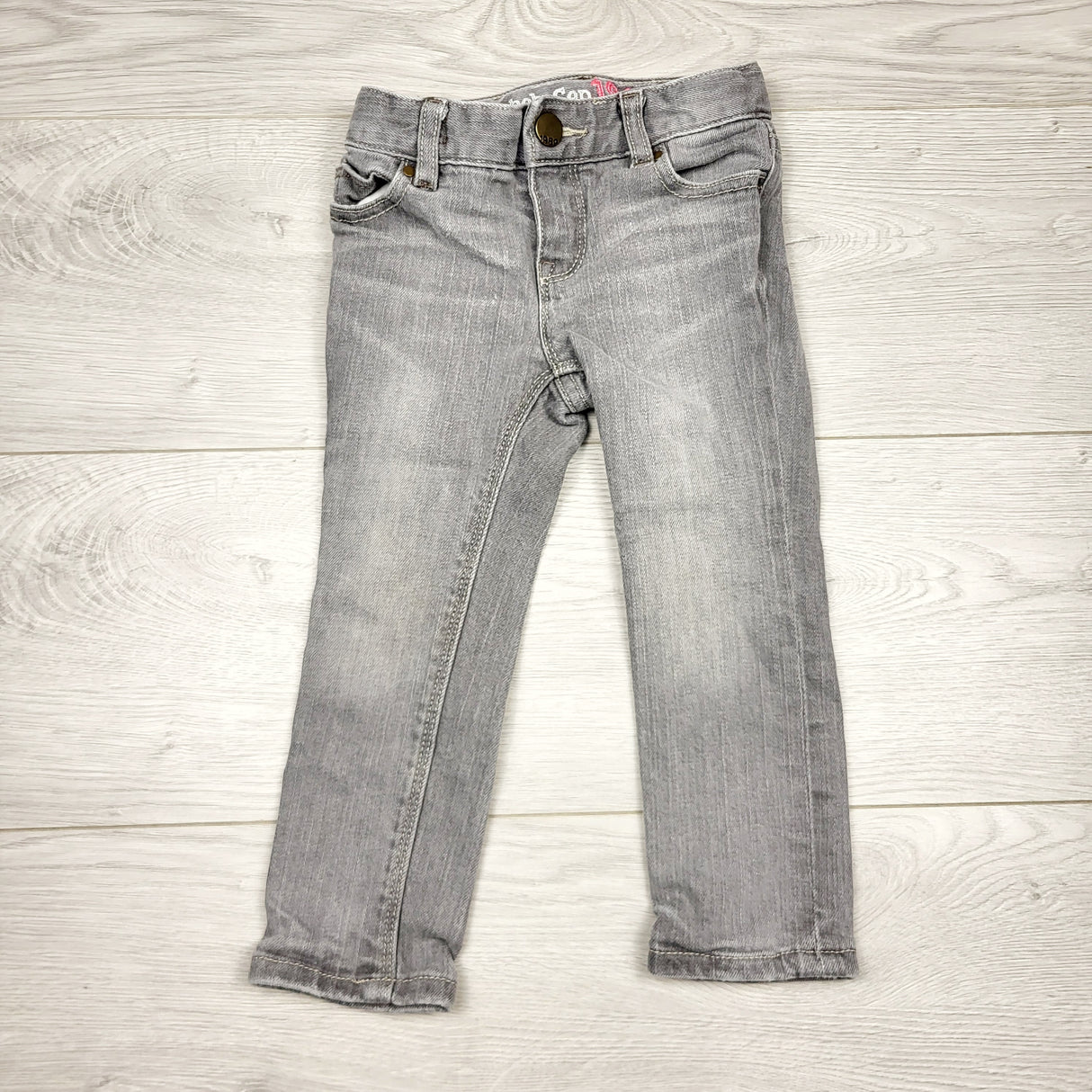 MBLK2 - Gap grey distressed jeans. Size 2T