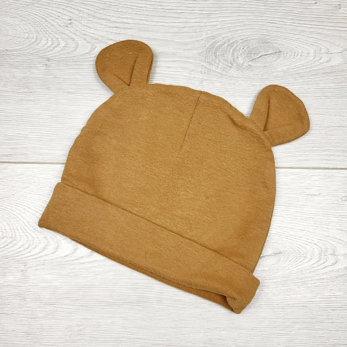 MBLK22 - Tan infant hat with ears. approx 0-12 months