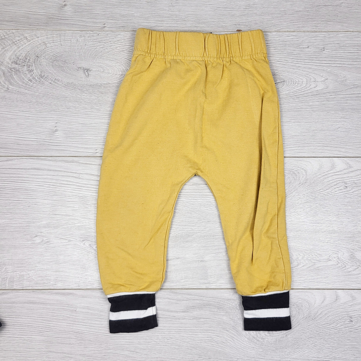 MIRE4 - Whistle and Flute yellow bamboo blend drawstring joggers. Size 12-18 months