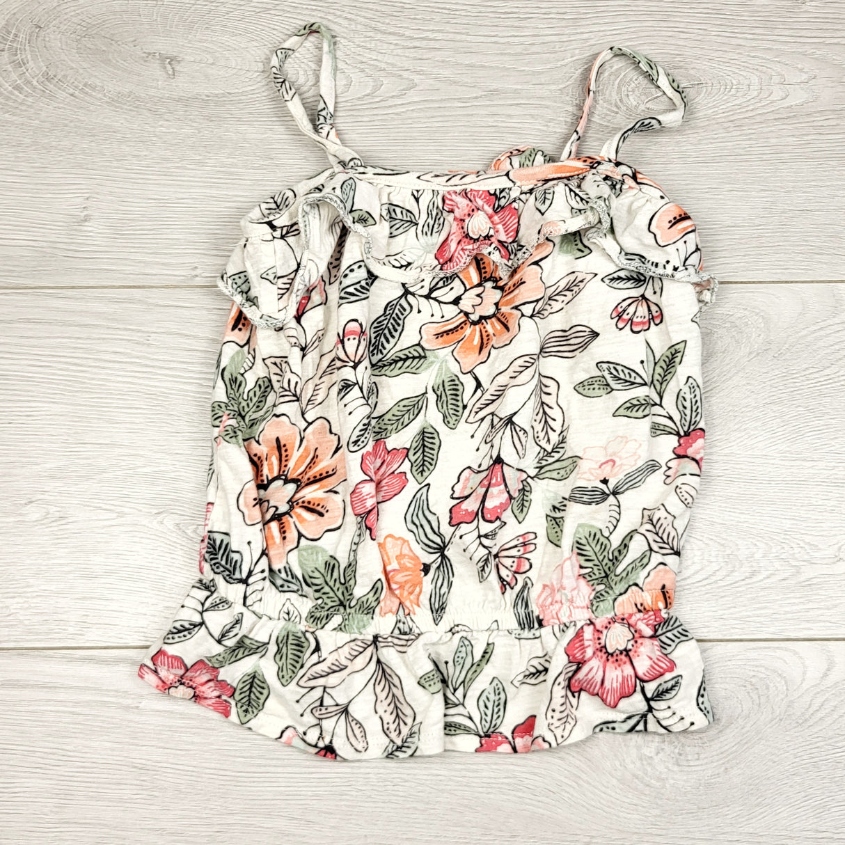 AWAT1 - Old Navy floral print sleeveless top. Size 4T