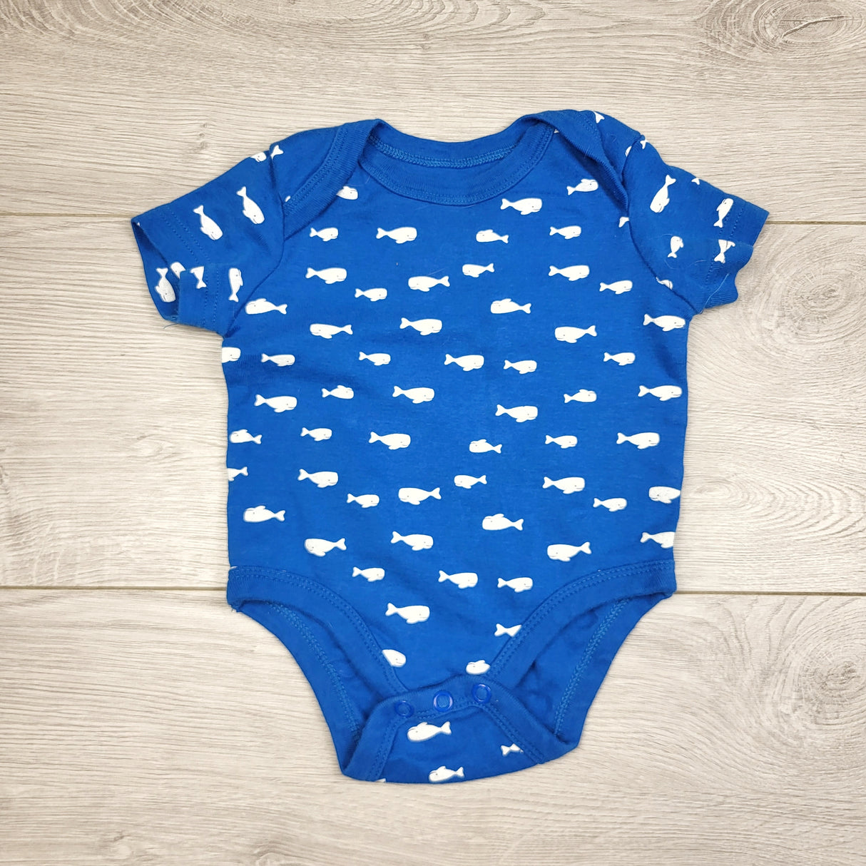 AWAT1 - Joe blue bodysuit with fish. Size 3-6 months