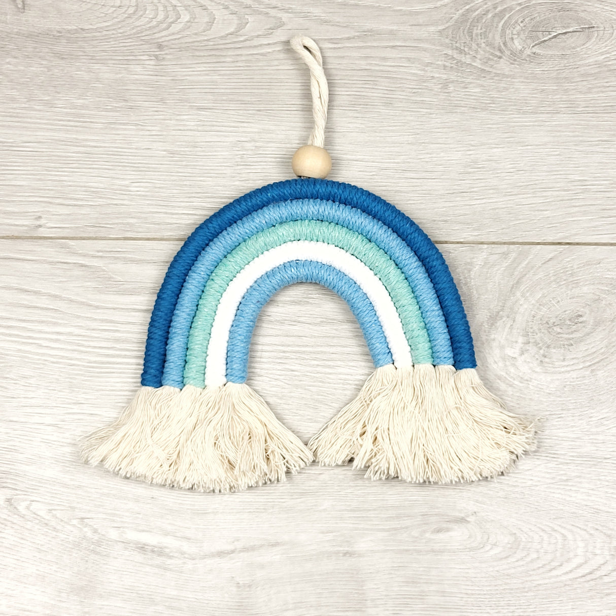 AWAT1 - Boho style macarame rainbow wall hanging