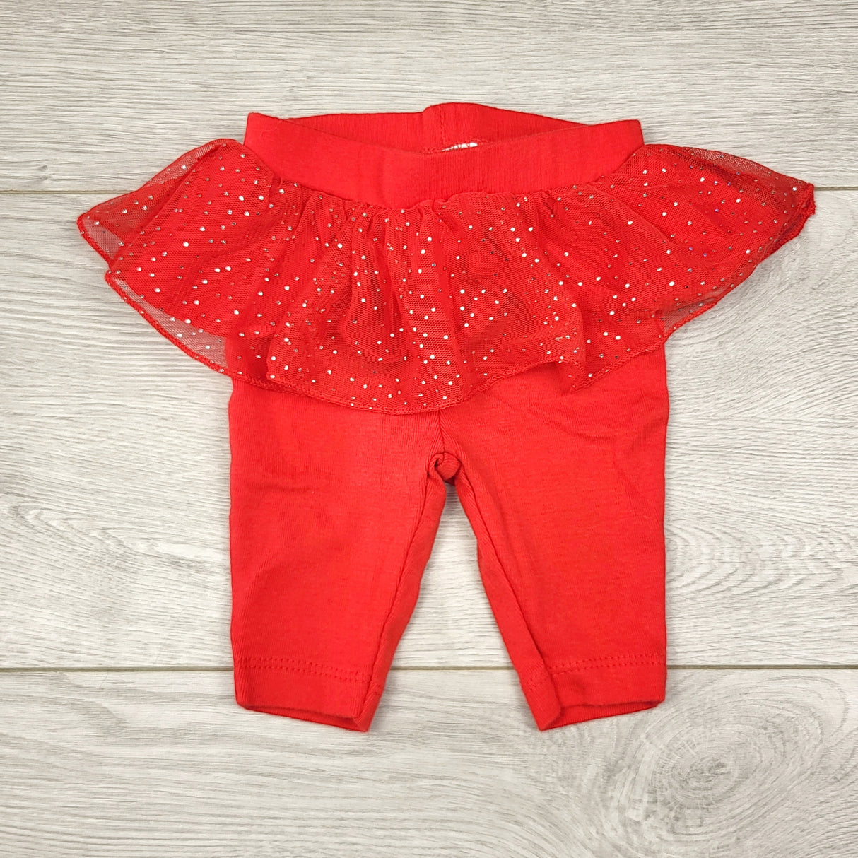 KWTT23 - Carters red polka dot tulle skirt with attached leggings. Newborn size