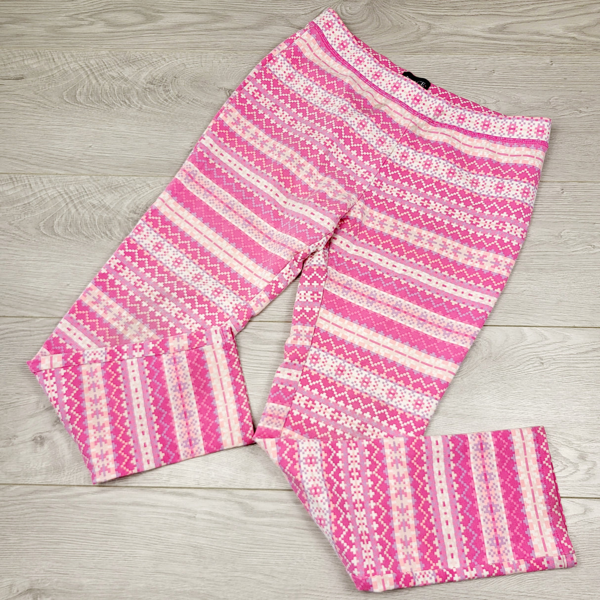 SPLT3 - Children's Place pink patterned cotton jeggings. Size 16