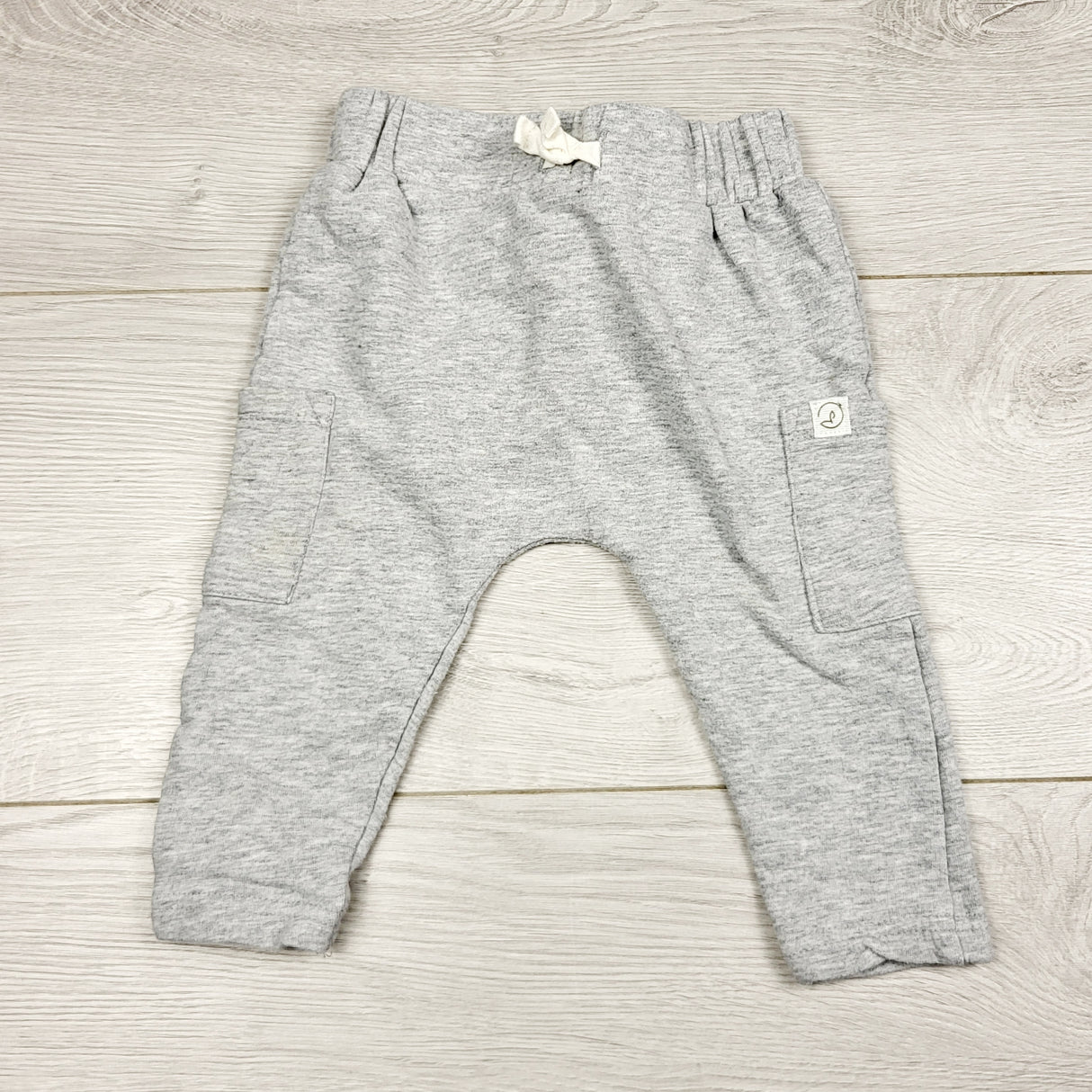 ECRS2 - Little Planet grey cotton pants. Size 6 months