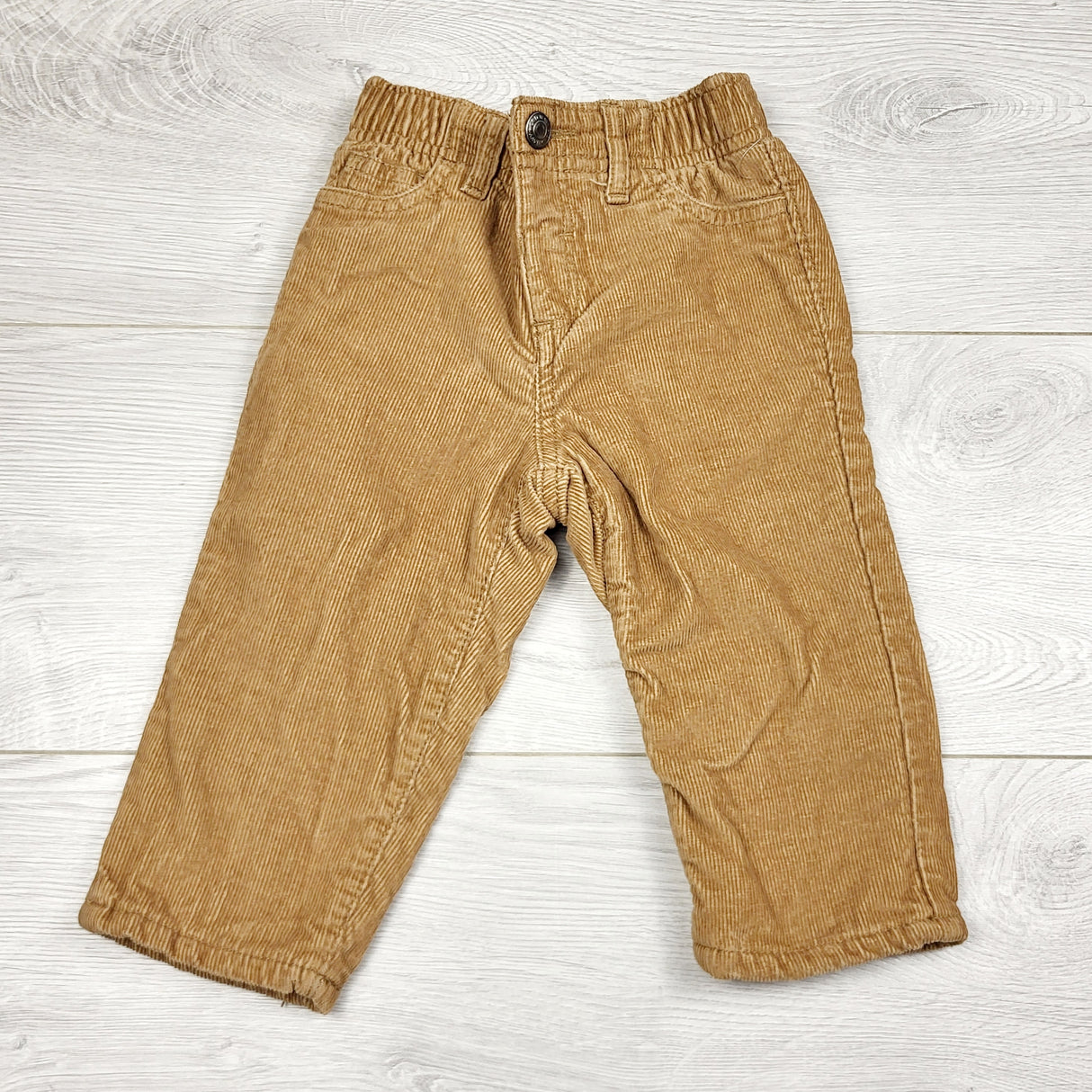 ECRS2 - Old Navy tan flannel lined corduroy pants. Size 6-12 months