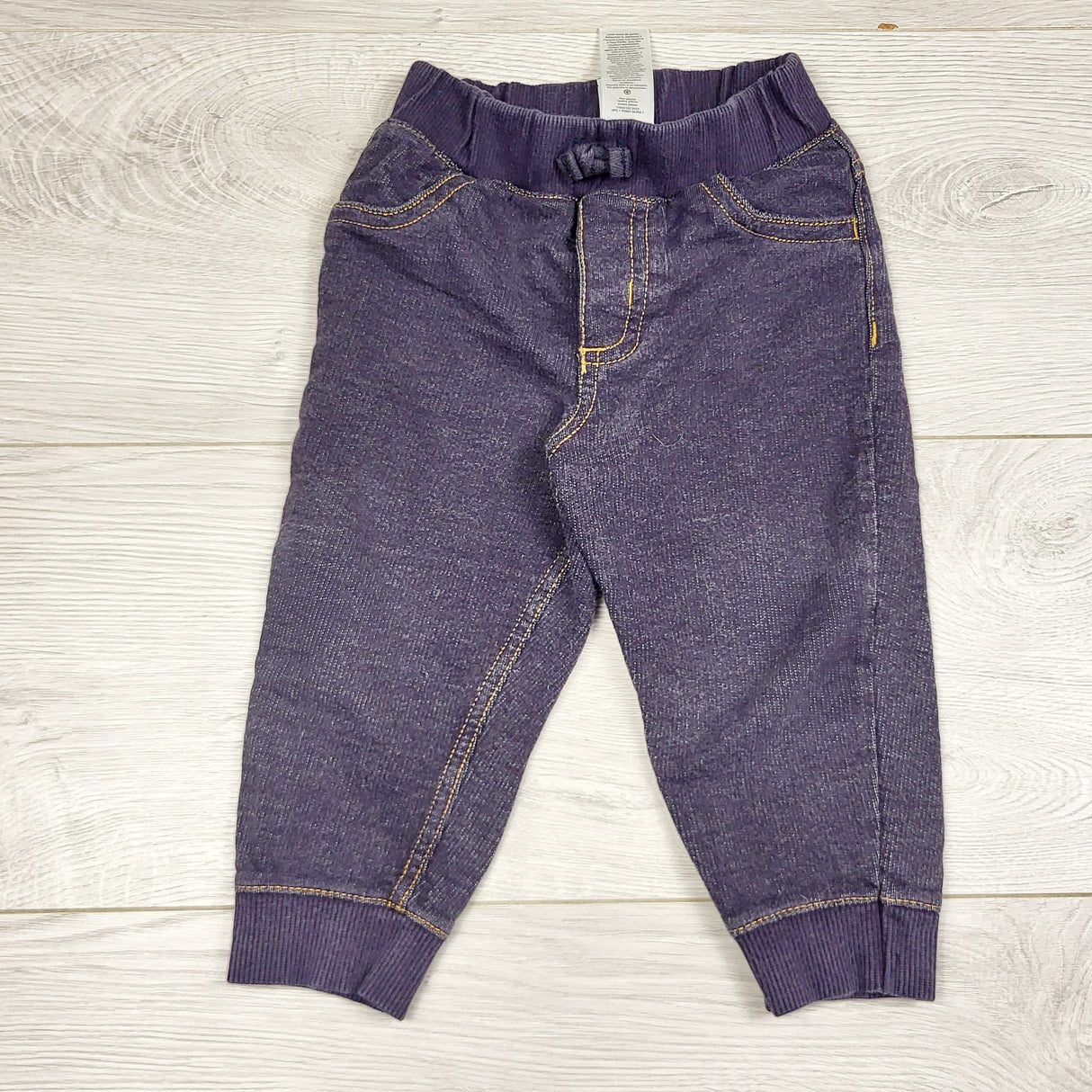 ECRS2 - Carters denim look cotton pants. Size 12 months